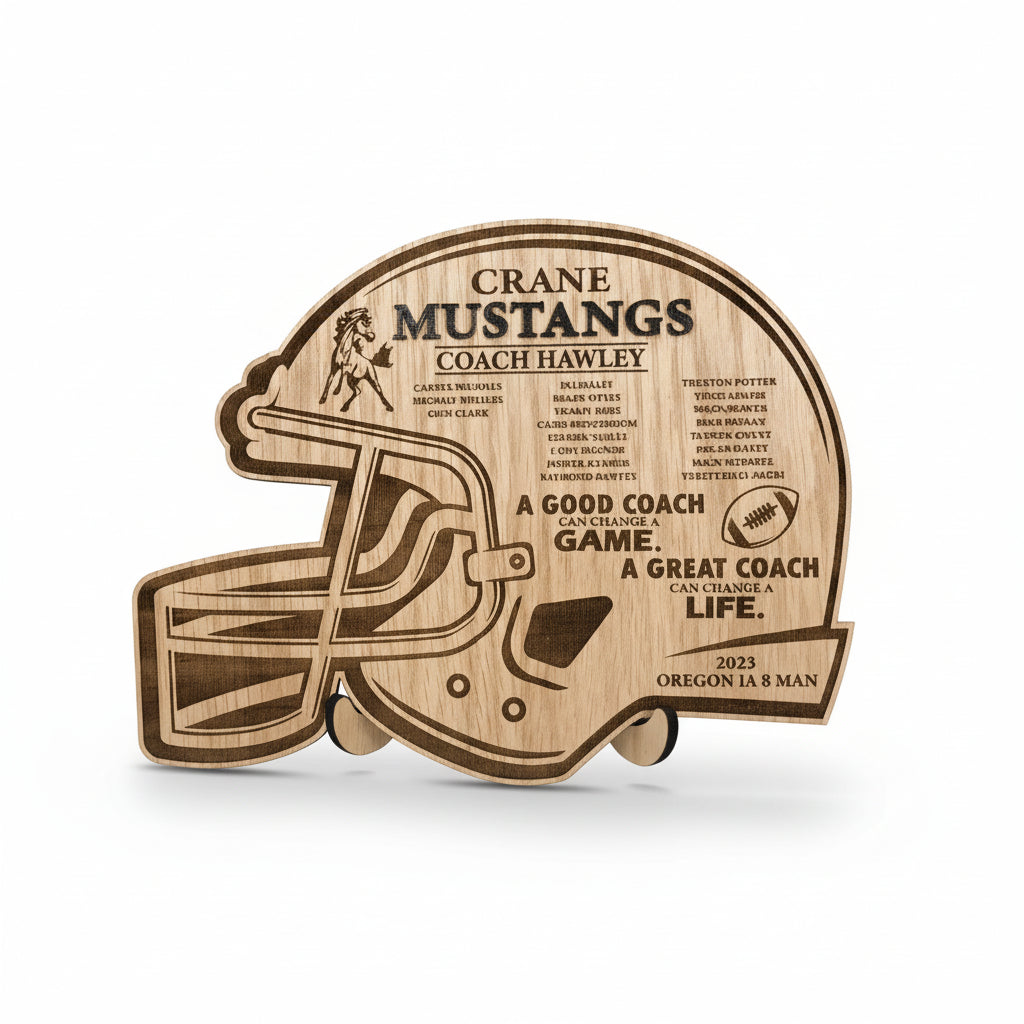 Personalized Football Helmet Plaque