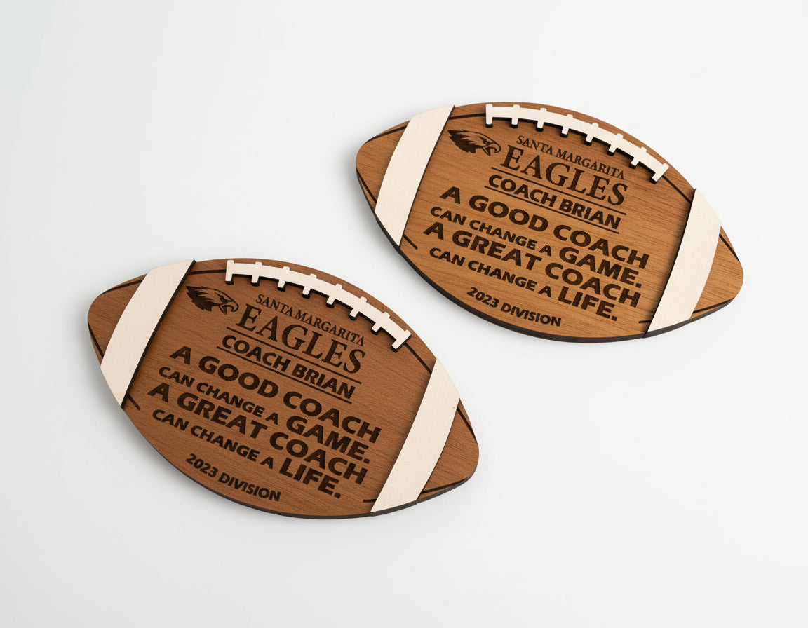 Personalized Football Coach Plaque