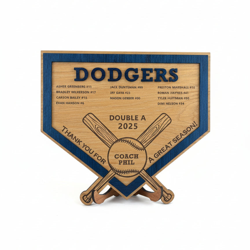 Personalized Baseball Coach Plaque