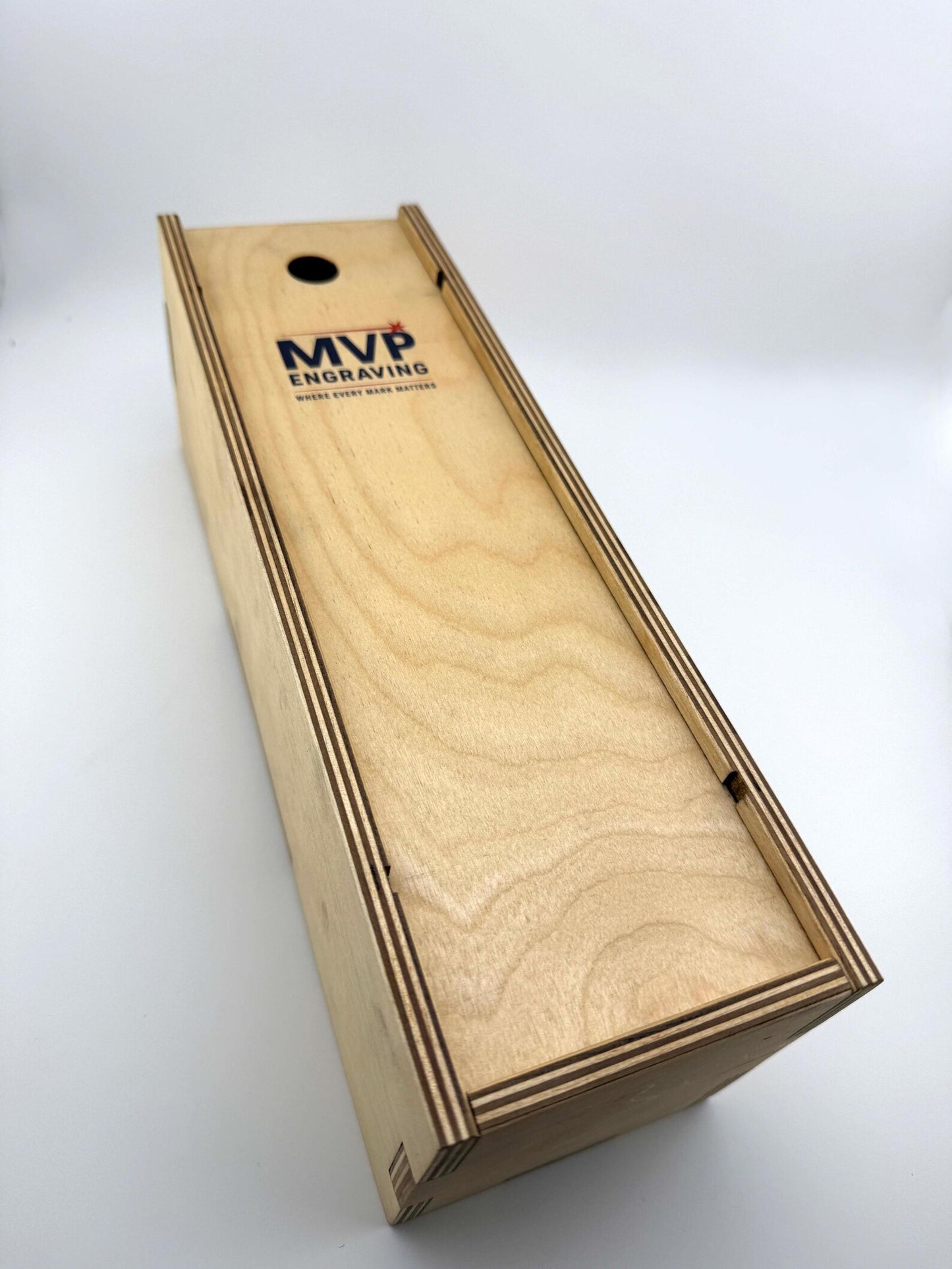 Custom Wood Wine Box - Single Bottle