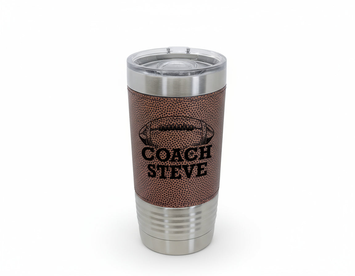 Personalized 20 oz. Football Tumbler
