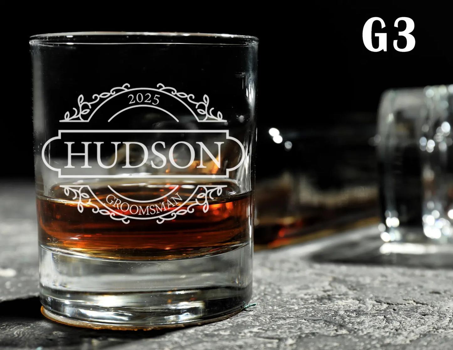 Customized Groomsman Whiskey Glasses