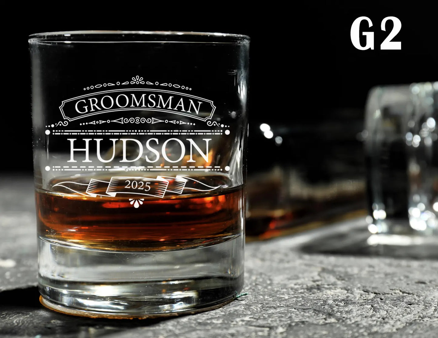 Customized Groomsman Whiskey Glasses