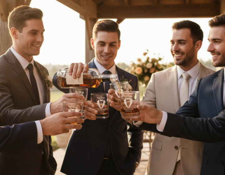 Customized Groomsman Whiskey Glasses
