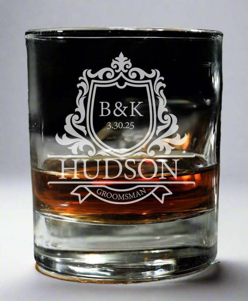 Customized Groomsman Whiskey Glasses