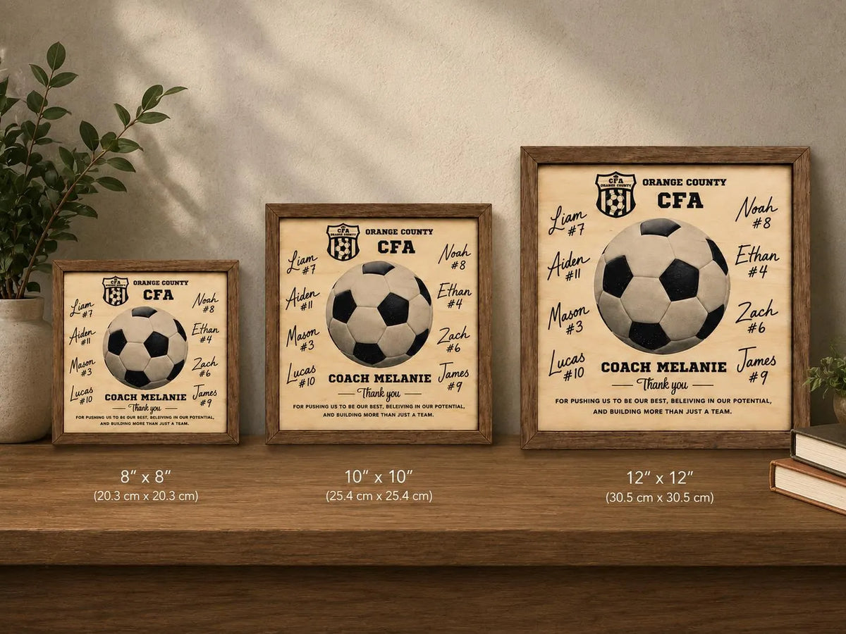 Custom Soccer Coach Signature Plaque