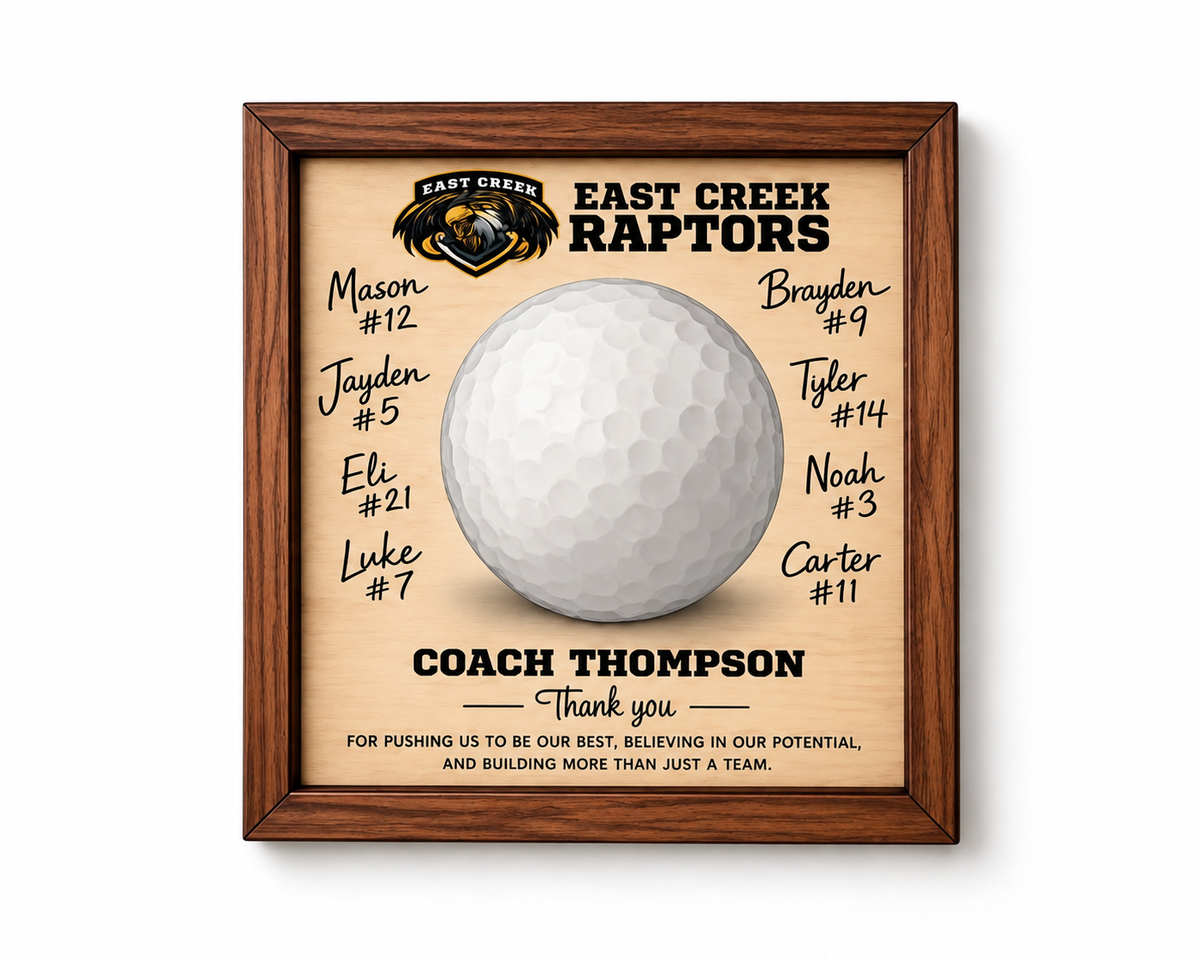 Custom Golf Coach Signature Plaque