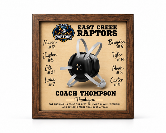 Custom Wrestling Coach Signature Plaque
