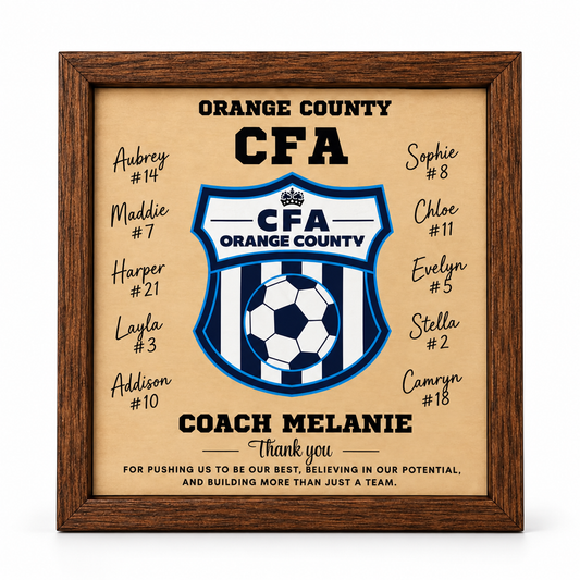 Custom Sports Coach Signature Plaque