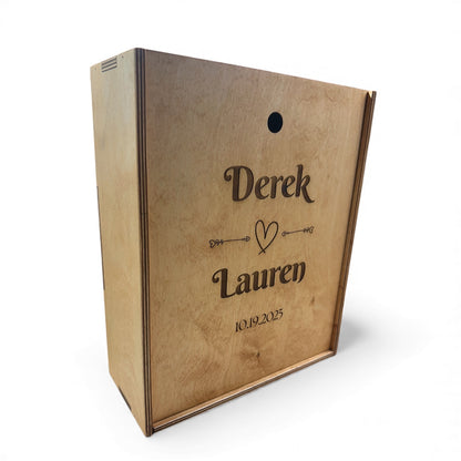 Custom Engraved Wine Glass Gift Box Set