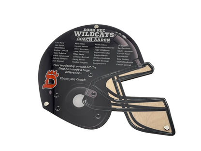 Personalized Full Color Football Helmet Plaque