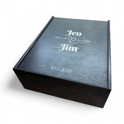 Custom Engraved Wine Glass Gift Box Set