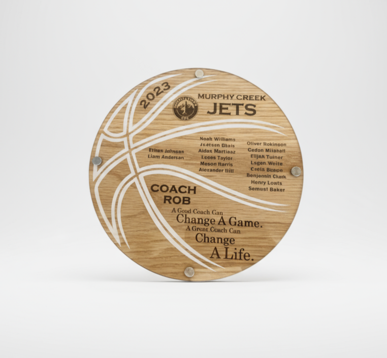 Personalized Baseball Coach Plaque – Custom Wood & Acrylic