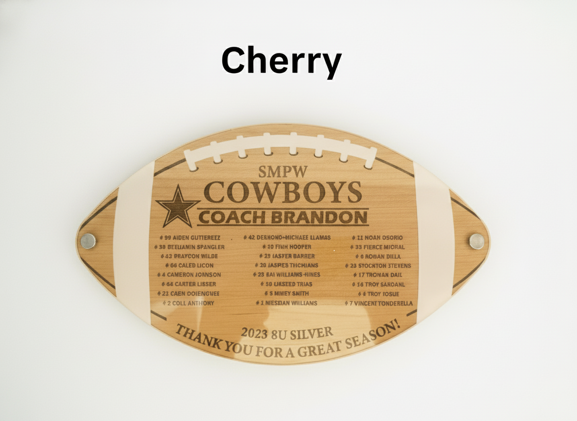 Personalized Football Coach Plaque - Wood & Acrylic
