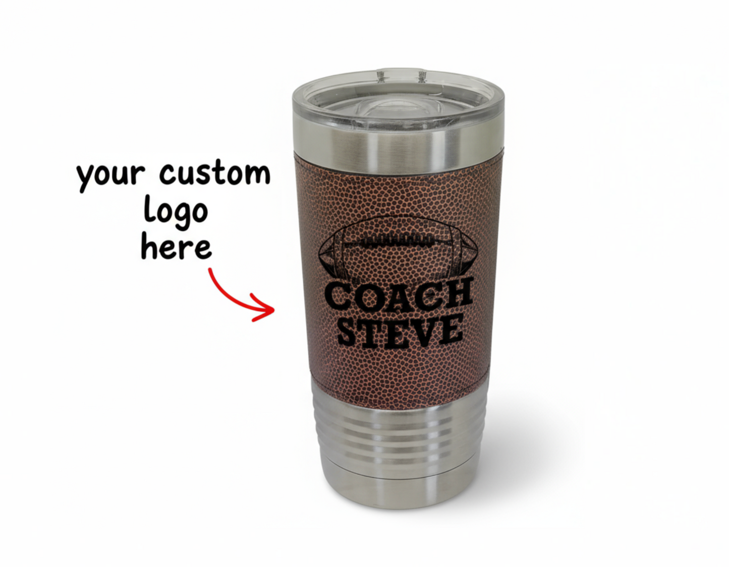 Personalized 20 oz. Football Tumbler