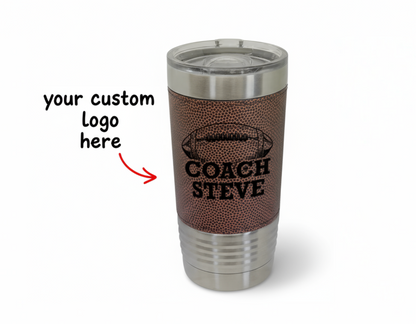 Personalized 20 oz. Football Tumbler