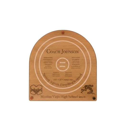 Personalized Wrestling Coach Plaque – Wood & Acrylic