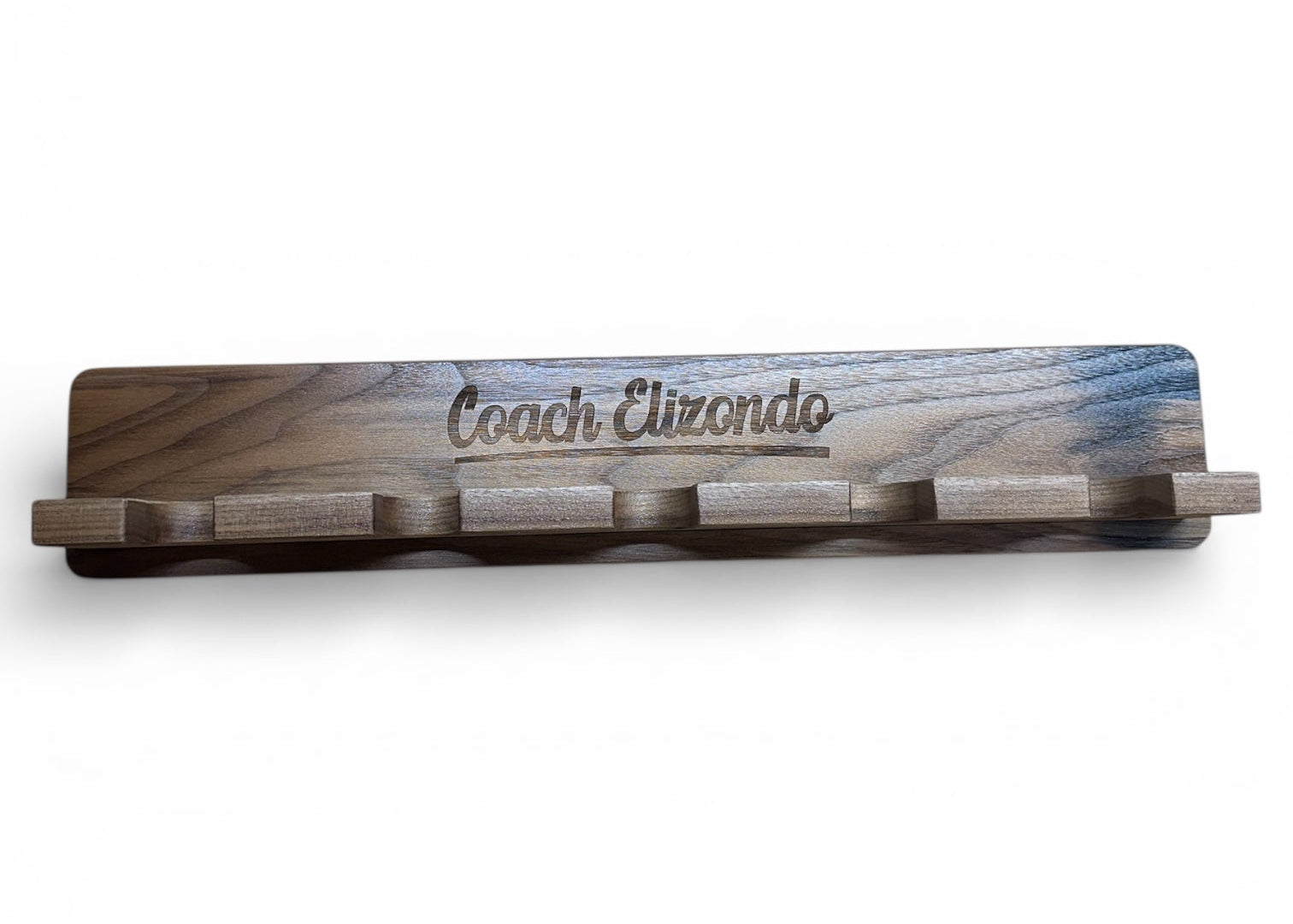 walnut 5 bat rack with custom text