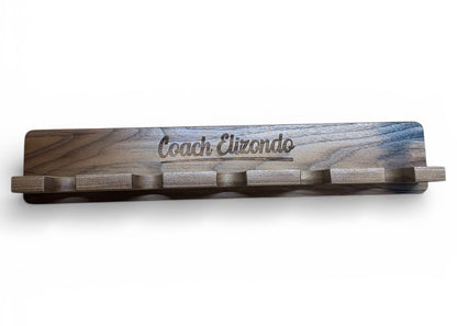 walnut 5 bat rack with custom text