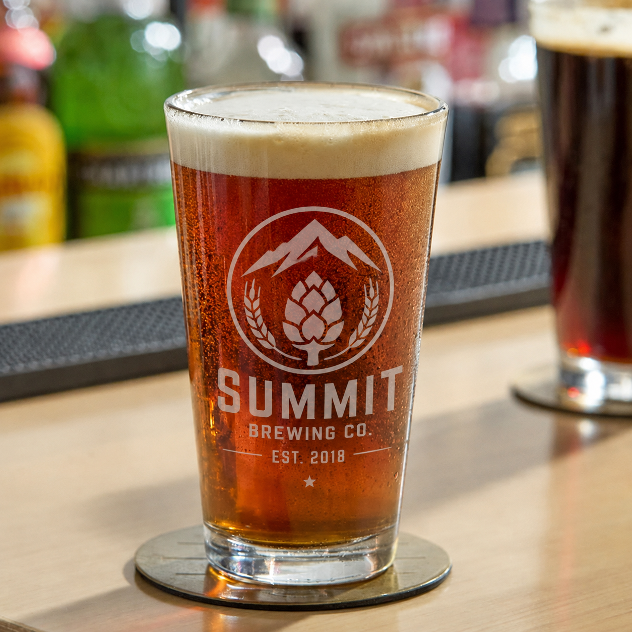 Custom Engraved 16 oz Pint Glass