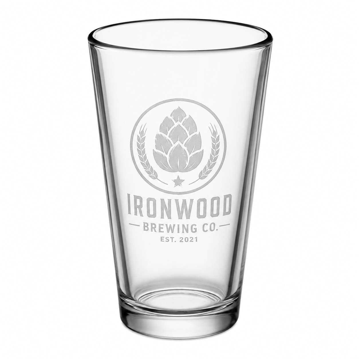 Custom Engraved 16 oz Pint Glass