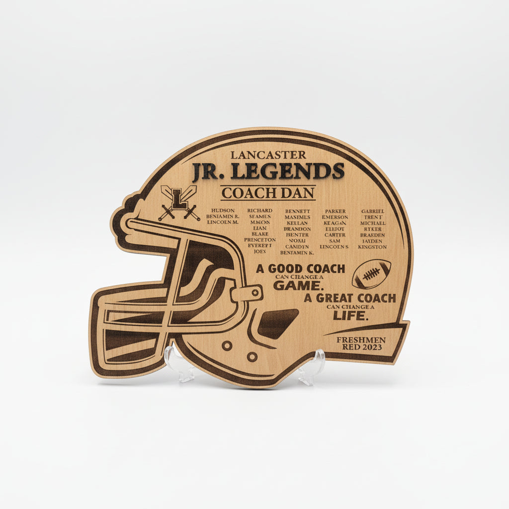 Personalized Football Helmet Plaque