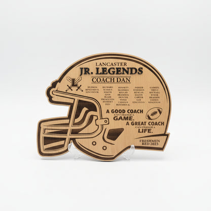 Personalized Football Helmet Plaque