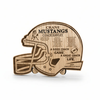 Personalized Football Helmet Plaque