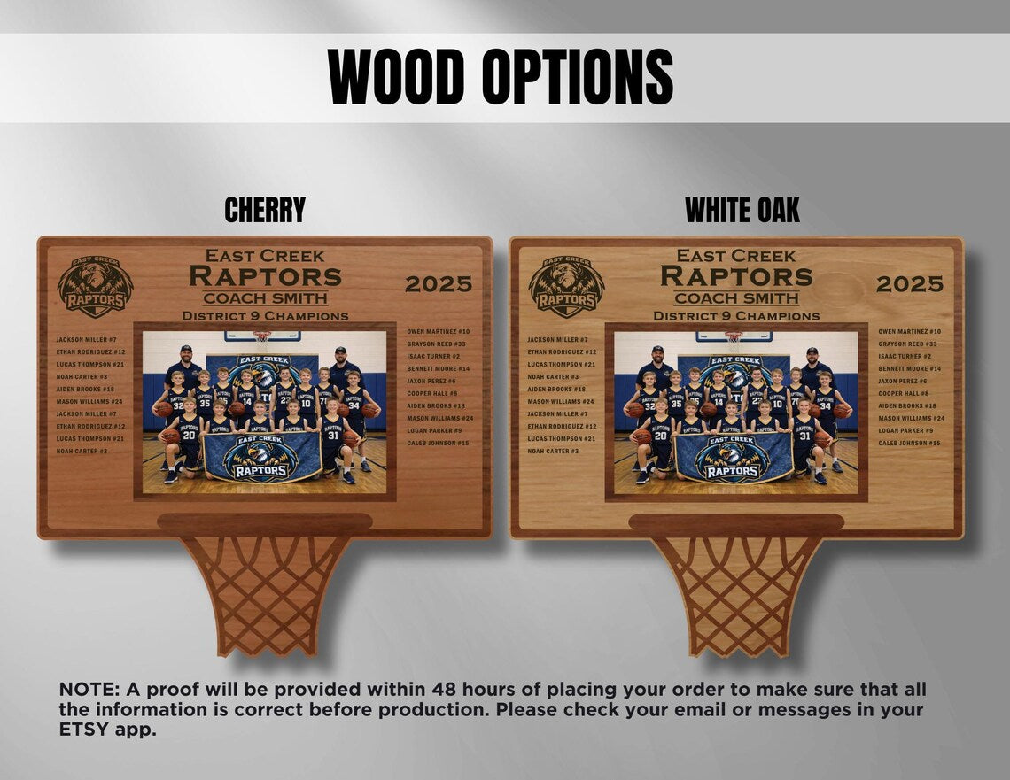 Personalized Basketball Coach Team Frame