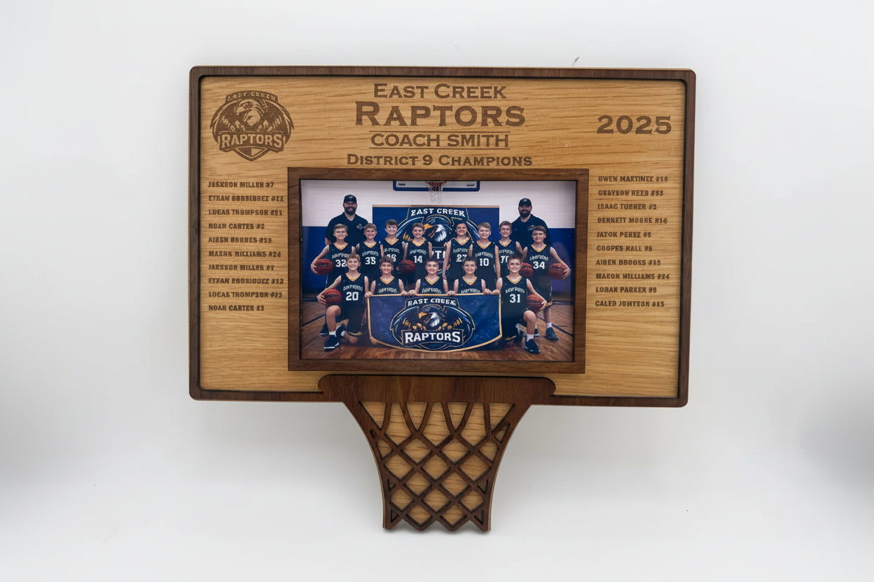 Personalized Basketball Coach Team Frame