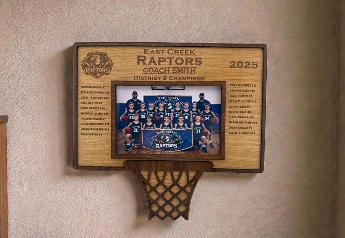 Personalized Basketball Coach Team Frame