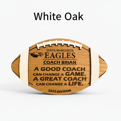 Personalized Football Coach Plaque