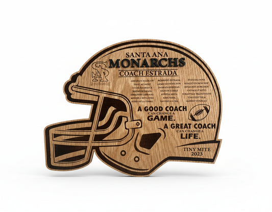 Personalized Football Helmet Plaque
