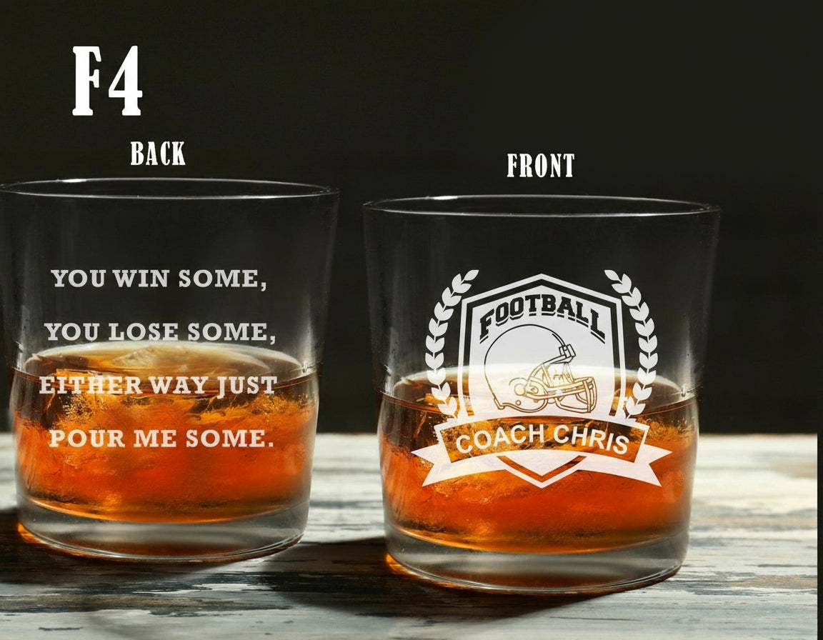 Personalized Coach Whiskey Glass