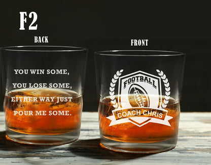 Personalized Coach Whiskey Glass