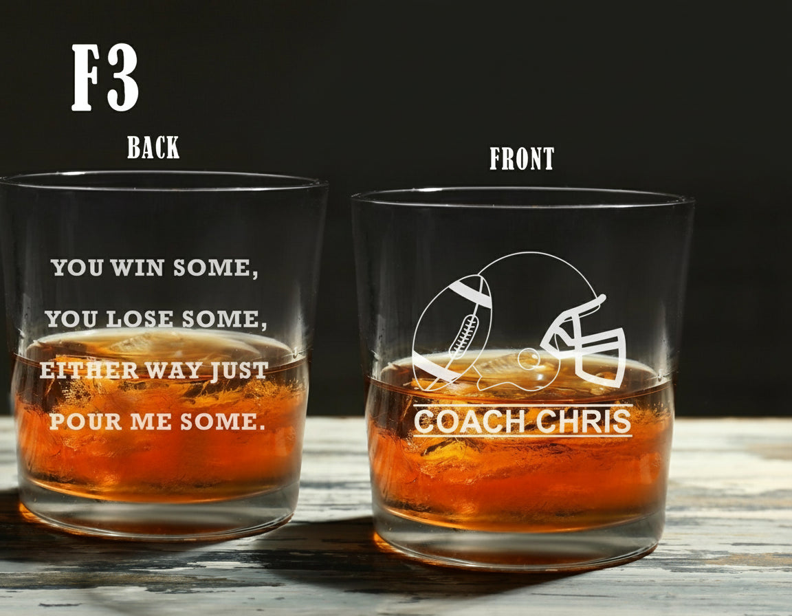 Personalized Coach Whiskey Glass
