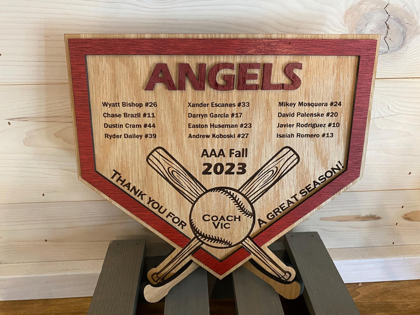 Personalized Baseball Coach Plaque