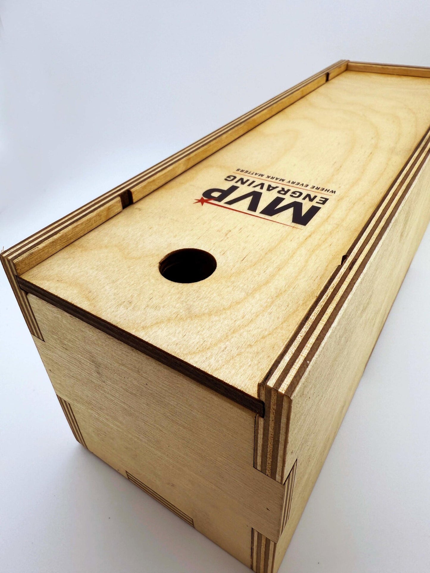 Custom Wood Wine Box - Single Bottle