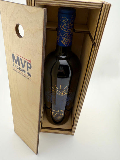 Custom Wood Wine Box - Single Bottle