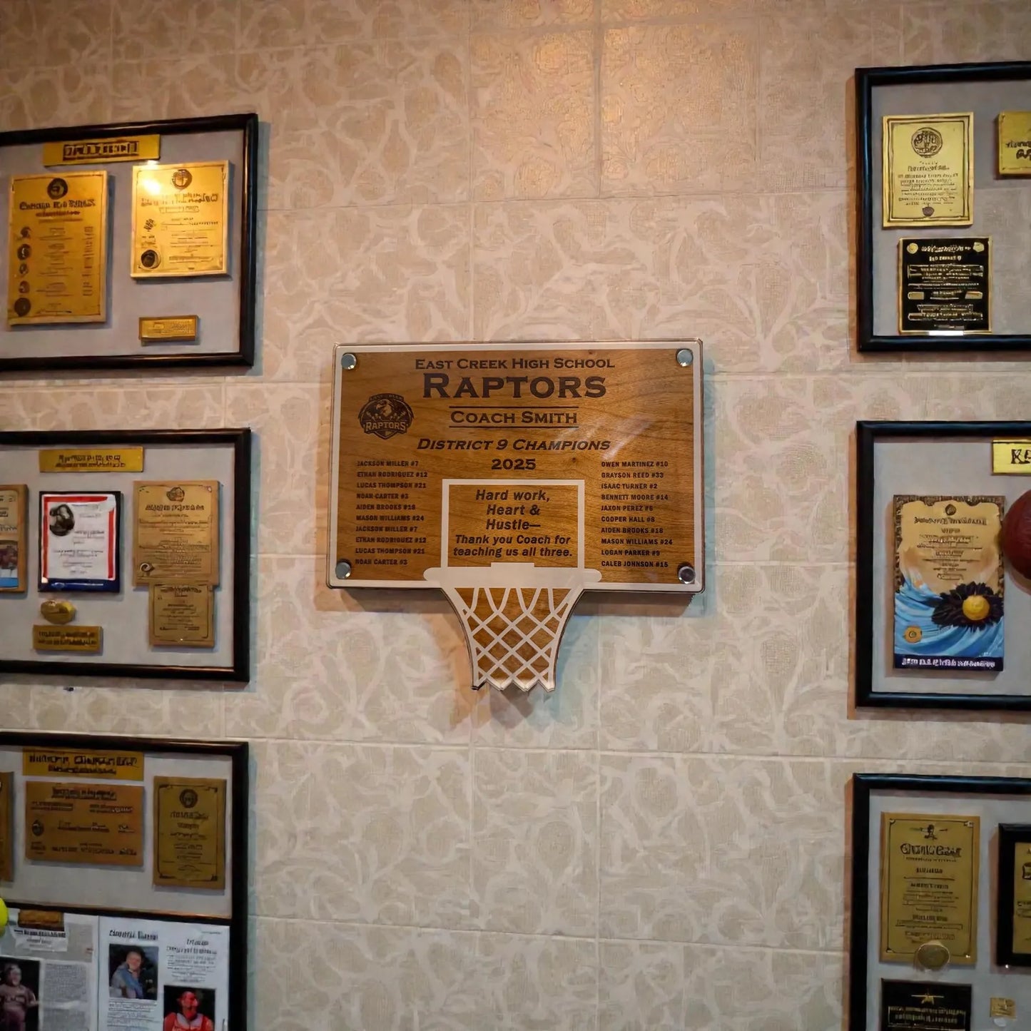 Personalized Basketball Hoop Plaque