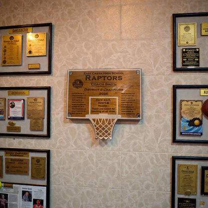 Personalized Basketball Hoop Plaque