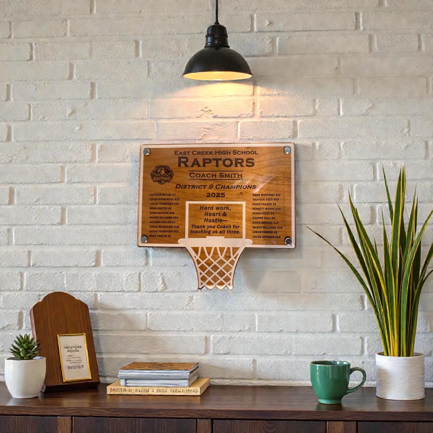 Personalized Basketball Hoop Plaque
