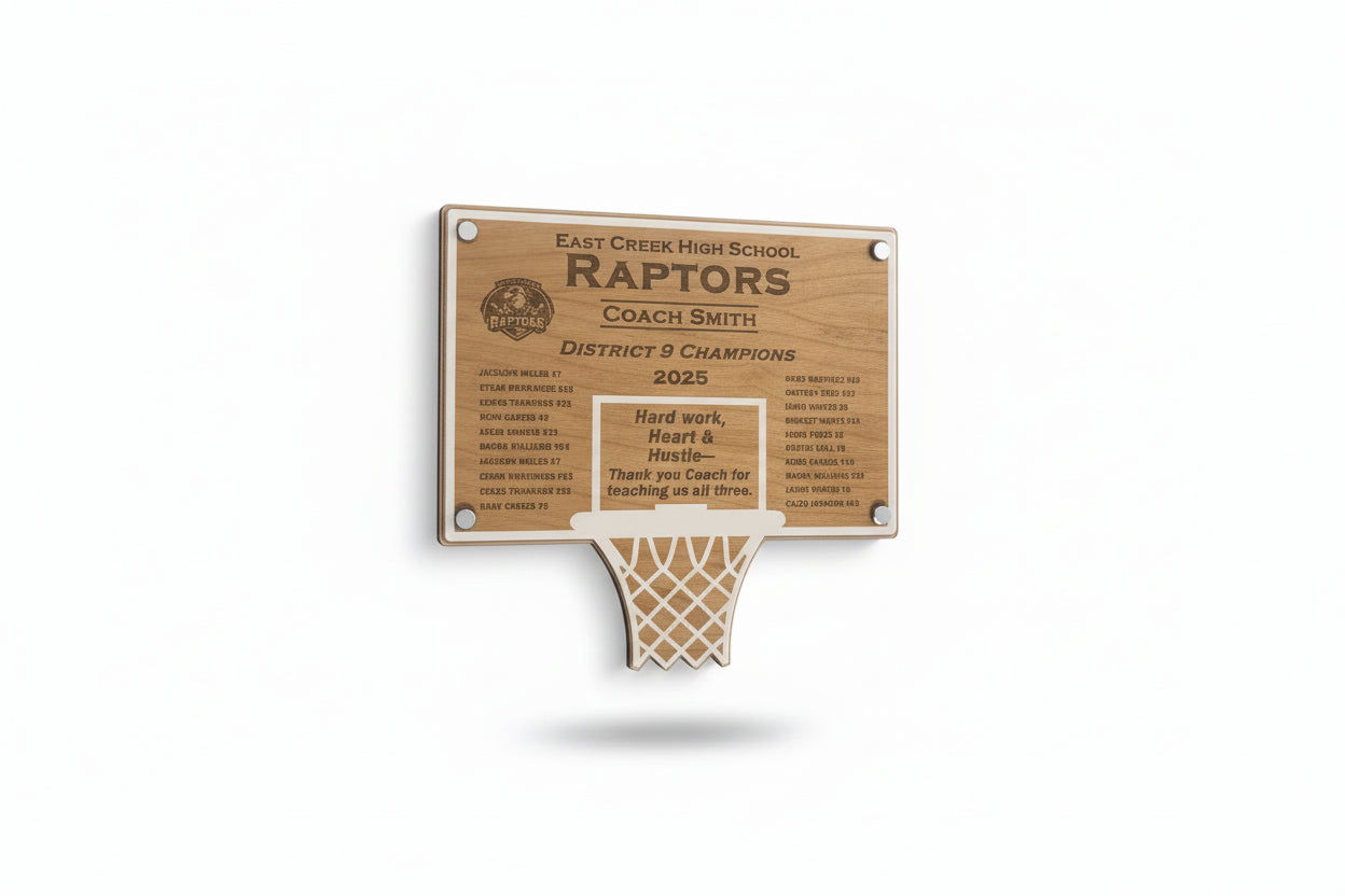 Personalized Basketball Hoop Plaque