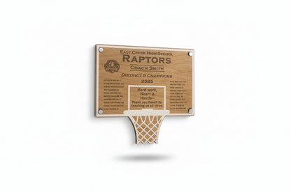 Personalized Basketball Hoop Plaque