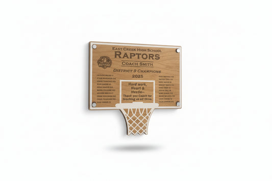 Personalized Basketball Hoop Plaque