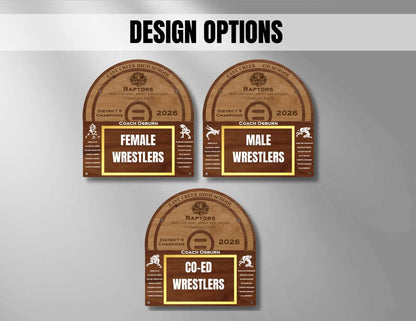 Personalized Wrestling Team Frame
