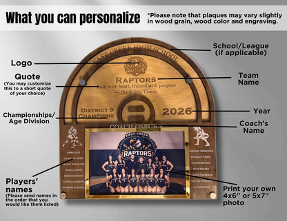 Personalized Wrestling Team Frame