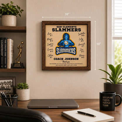 Custom Sports Coach Signature Plaque