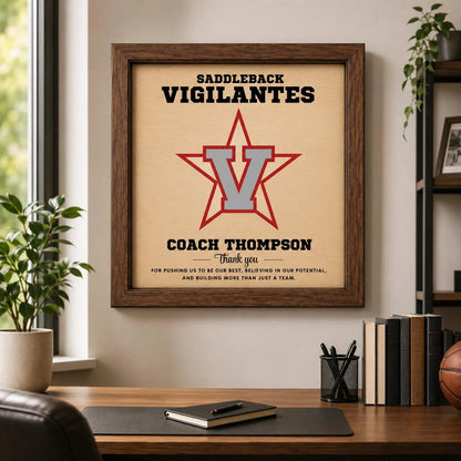 Custom Sports Coach Signature Plaque