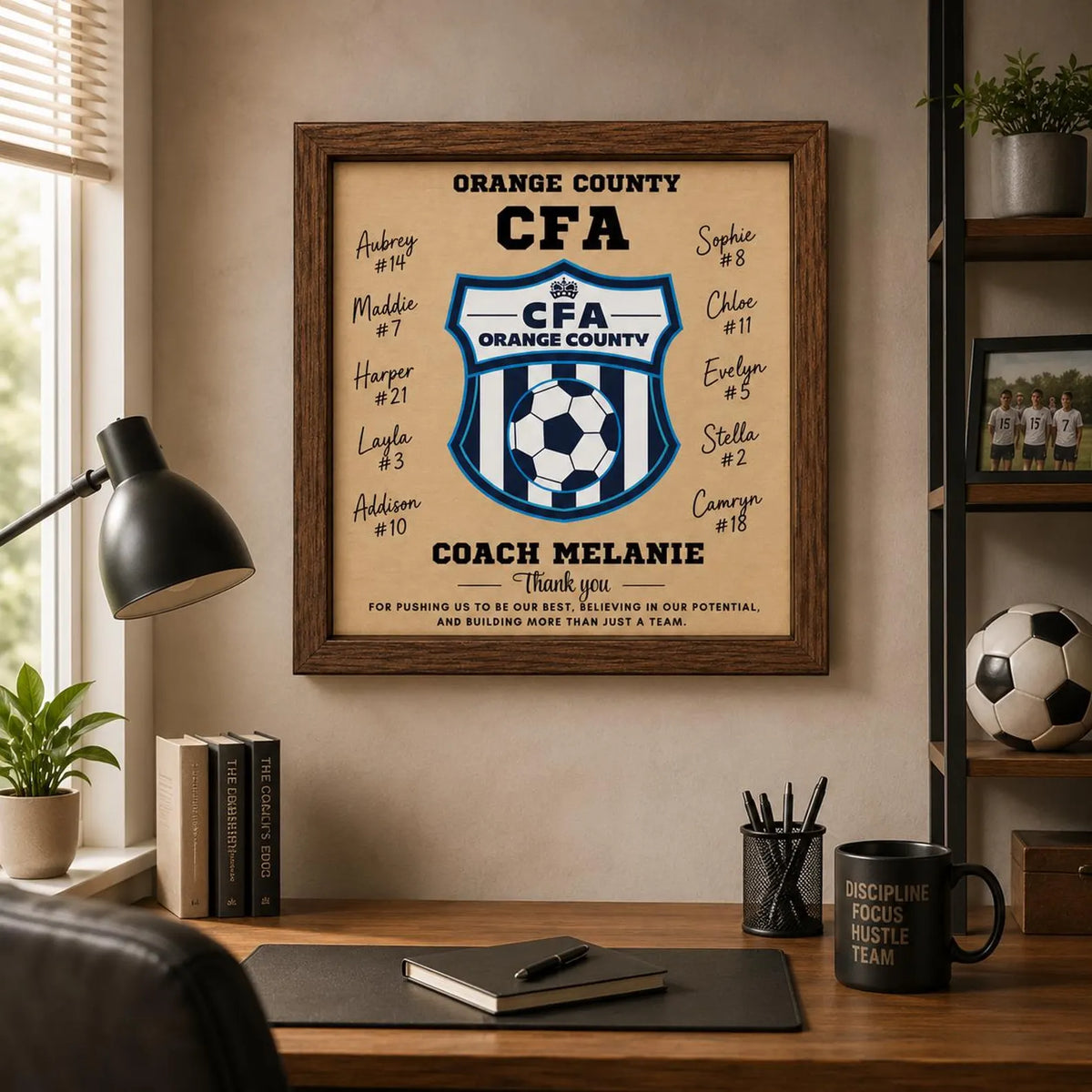 Custom Sports Coach Signature Plaque